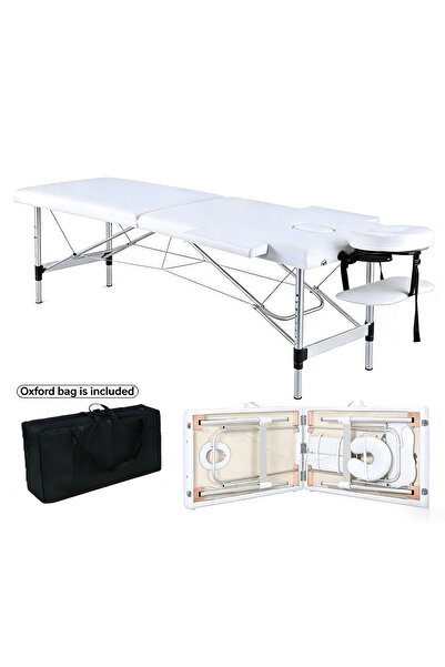 ZUIHAO Massage Table Portable 3 Folding Height Adjustable Salon Spa Table wit...