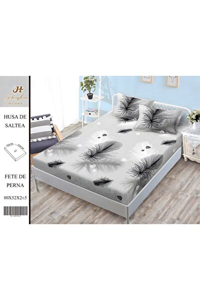 naniland.ro Husă de Pat Finet 2 Persoane 3 Piese cu Elastic 180x200 cm, Model...