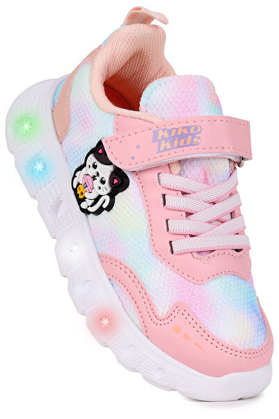 Kiko Kids Nebula Işıklı Cırtlı Kız Çocuk Spor Ayakkabı