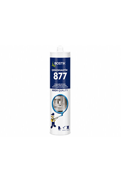 BOSTİK Çekomastik 877 Sararmaz Duşakabin Silikonu Şeffaf Renk 280 ml