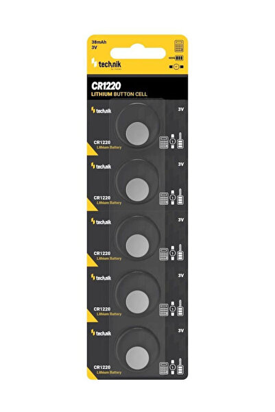 Technik Μπαταρία ρολογιού λιθίου CR1220 3V 5 τεμάχια
