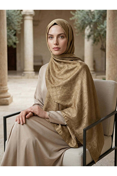 Nûda - Tarzın Değil , Tavrın Zarafeti Italian Jacquard Shawl Monogram Pattern...