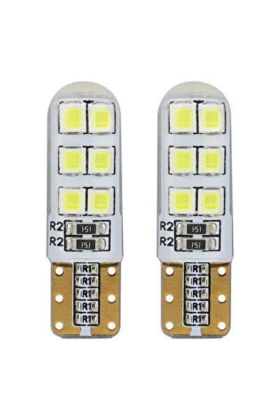AMIO Lampă LED tip bec de poziție, silicon, T10 W2.1x9.5 W5W, 12V, 12 SMD 283...