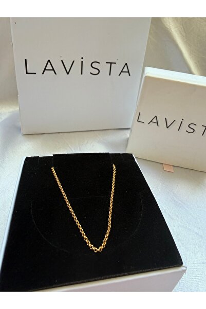 Lavista Silver Yassı Zincirli Gümüş Kolye
