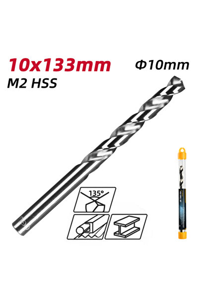Deli τρυπάνι DL16100G για μέταλλο, M2 HSS, 10x133mm, κυλινδρικό