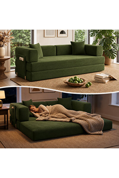 Generic Sofa Bed, Durable Lightweight Ready Filled Convertible Floor Sofa wit...