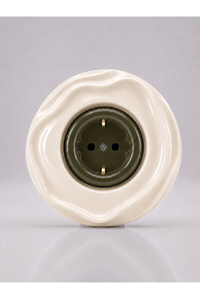 VRC Ticaret Special Design Wavy Series Exterior Cream Interior Khaki Decorati...