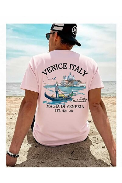 New Shine Venice Italy Printed Cotton T-Shirt