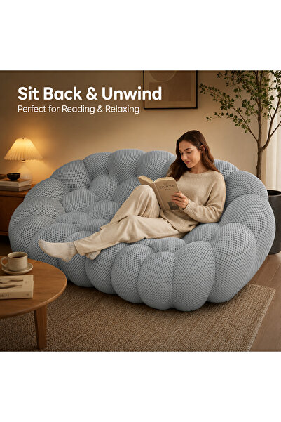 Generic Oversized Bubble Couch Chair, Modern Memory Foam Round Bubble Sofa, 3...