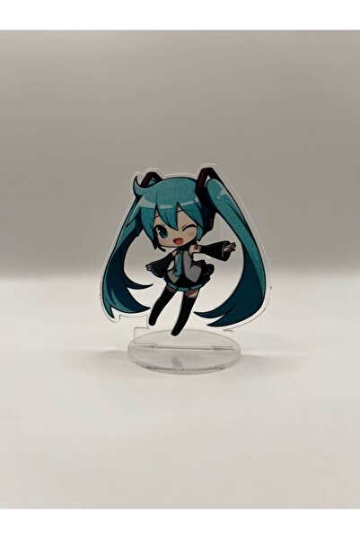 Hara Company Hatsune Miku Akrilik Mini Figür Stant / Masa Süsü v2