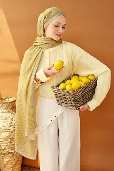 Silk Home Riva Şal Tencel Line Sarı