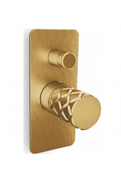 Eurorama Eletta Chester Gold Brushed Μίκτης Εντοιχισμού με Εκτροπέα