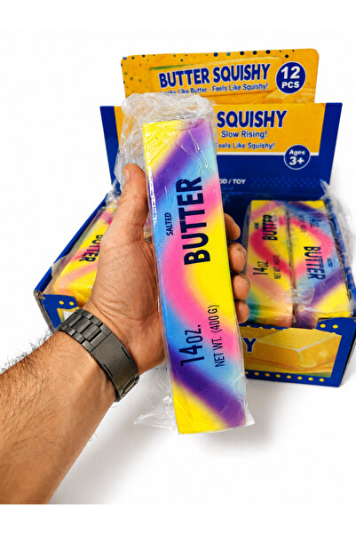 Squishy Jucărie antistres tip baton de unt, cu revenire lentă, model Unt, juc...