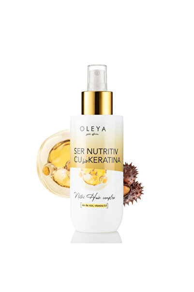 Oleya Complex Nutri-păr - Ser nutritiv cu bio-keratină, ulei de ricin și pant...