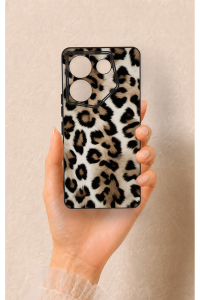 Vip Case Tecno Caman 20 Pro 5G Uyumlu Leopar Derisi Desenli Silikon Kılıf