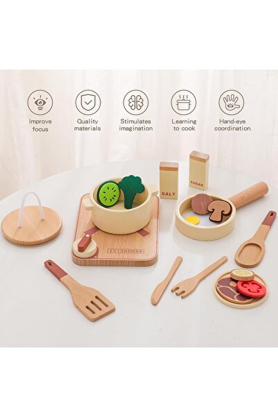 Generic Eco-Friendly Wooden Montessori Pretend Play Toys 2-4 5-7 Years Old To...