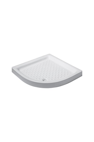 Karag Porcelain Ντουζιέρα ημικυκλική πορσελάνης 80x80x9cm Λευκή