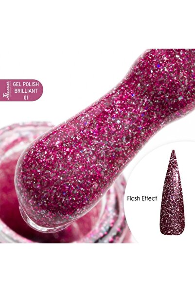 ALEZORI Ημιμόνιμο βερνίκι Gel Λαμπερό 02 (Εφέ Φλας) 15ml