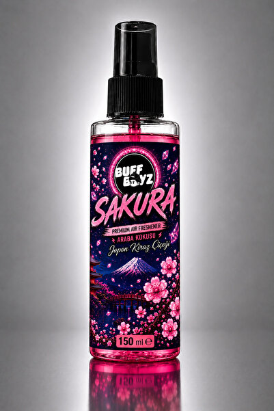 BUFFBOYZ Araba Kokusu-Sakura- Japon Kiraz Çiçeği Uzun Süre Kalıcı Sprey Oto K...