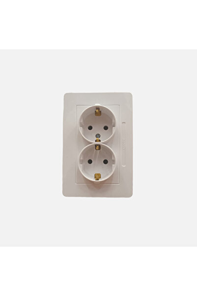SELENE White 2-Socket Outlet