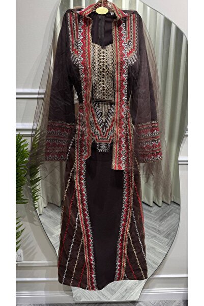 Jood Women's Embroidered Sheer Overlay Robe