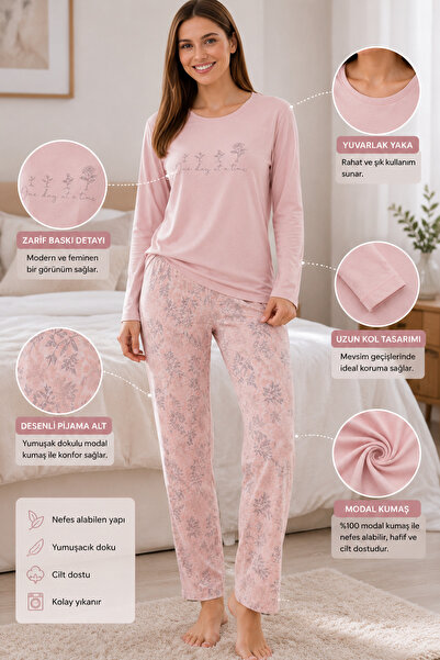 Sude Modal kumaş pijama takımı