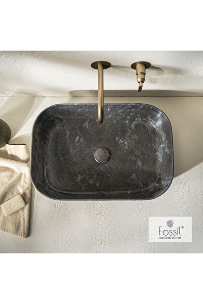 Fossil Frico Επιτραπέζιος Μαρμάρινος Νιπτήρας 56x39εκ Grey Marble
