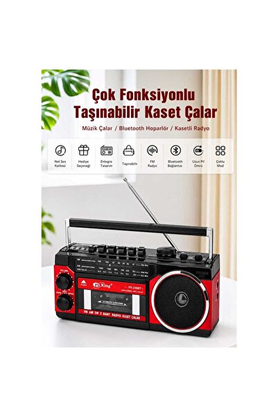 PUXİNG Retro Bluetooth Radyo Kasetçalar USB SD AM/FM/SW 3 Band