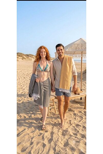 ALE HOME 100% Cotton Beach Towels Set of 2 Special Woven