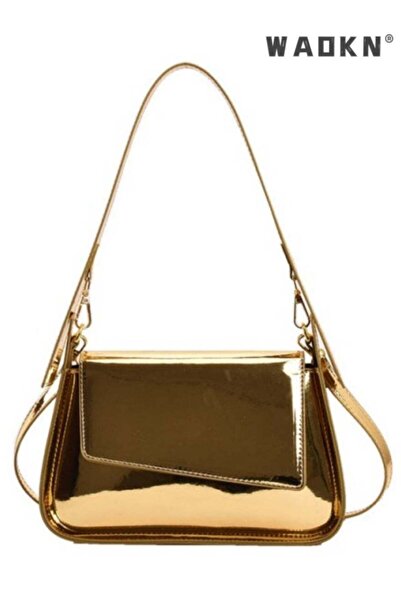 WAOKN Women's Designer Shoulder Bag, Ladies Fashion Shiny Crossbody Bag Side ...