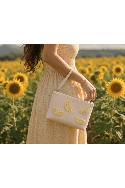 Berliva Home Colorful Canvas Handbag - Handheld Portfolio and Makeup Bag