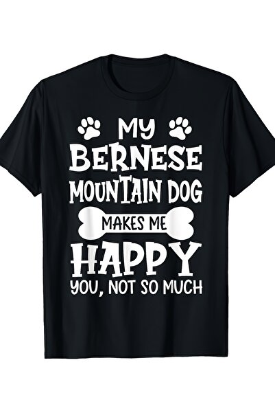 NOURAM تي شيرت My Bernese Mountain Makes Me Happy - 100%، ناعم ومريح، للرجال ...