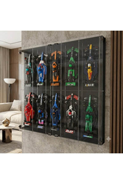 GOOD SIGN Formula 1 Duvar Vitrini, F1 Yapım Bloklu Yarış Arabası Sergileme Ra...