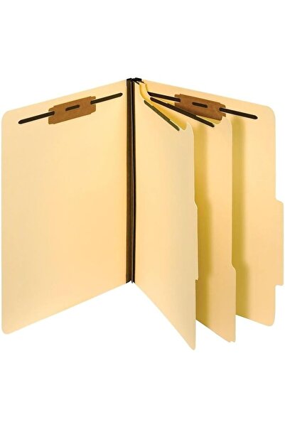 Pendaflex Manila File Classification Folders, 2 Dividers, 5cm Fasteners, 2/5 ...