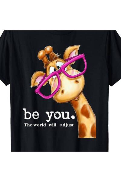 212Wear Be You The World Will Adjust Cute Lover Giraffe Glasses T-Shirt