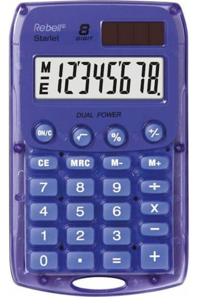 rebell Calculator portabil Restarletv cu 8 cifre, de buzunar, culoare violet,...