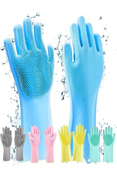 Twinkle Mart Gloves Magic Silicone Dish Washing Gloves, Silicon Cleaning Glov...