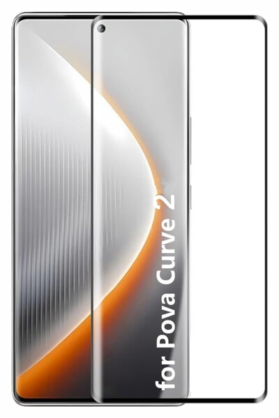 corcishop Tecno Pova Curve 2 5G (LK7k) Uyumlu Kavisli Edge Ekran Koruyucu Tem...