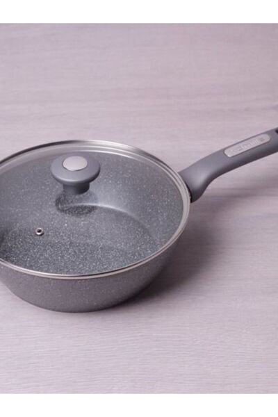 Kamille Tigaie cu capac din aluminiu cu înveliș de piatră 24cm