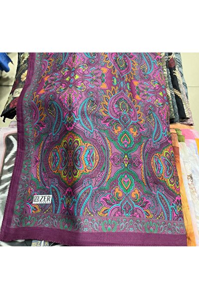 Gül Eşarp Zer Organic Cotton Shawl Ethnic Pattern