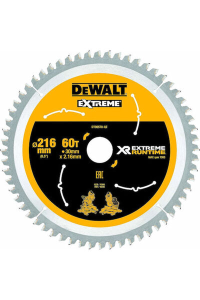 Dewalt Disc de tăiere pentru lemn, diametru 216mm, cu 60 de dinți, 1 bucată