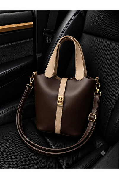 Bersia Women's Puppy Bag Bucket Model Hand Shoulder and Crossbody Bag Alisya