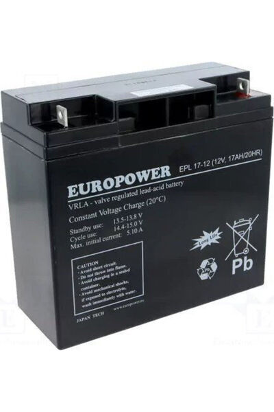 EuroPower Baterie UPS cu capacitate 17Ah și tensiune 12V 1 buc.