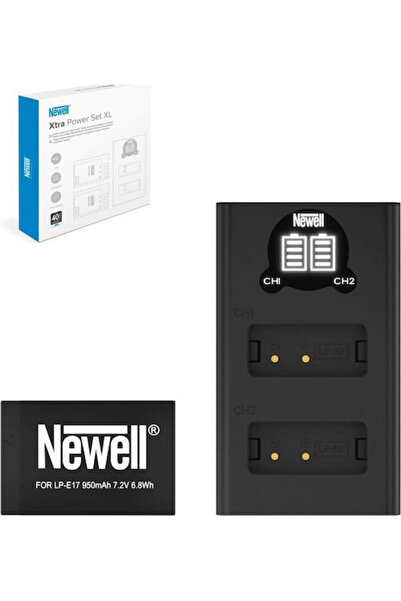 Newell Încărcător dublu de baterii compatibil cu Canon
