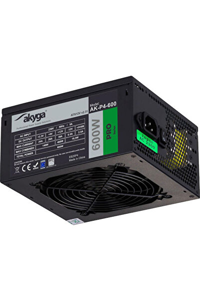 Akyga Sursă de alimentare pentru computer 600W, neagră, semi-modulară (AK-P4-...