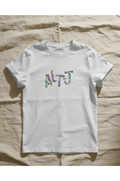 buzagi Alt-J Regular Unisex White T-Shirt