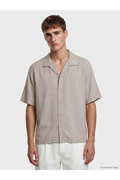LC Waikiki Gencc Quality Relax Fit Resort Collar Men's Shirt