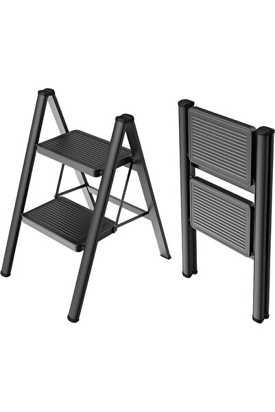 Cady One 2-Step Folding Step Stool with Wide Anti-Slip Pedals Heavy Duty with...