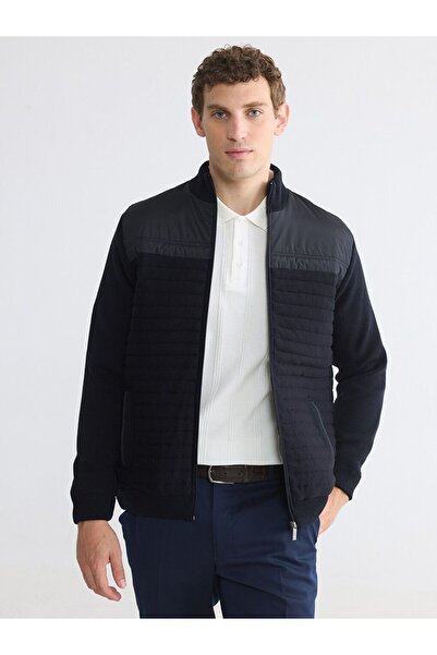 LC Waikiki Lcwaikiki Classic Navy Blue Regular Fit High Collar Men's Knitwear...