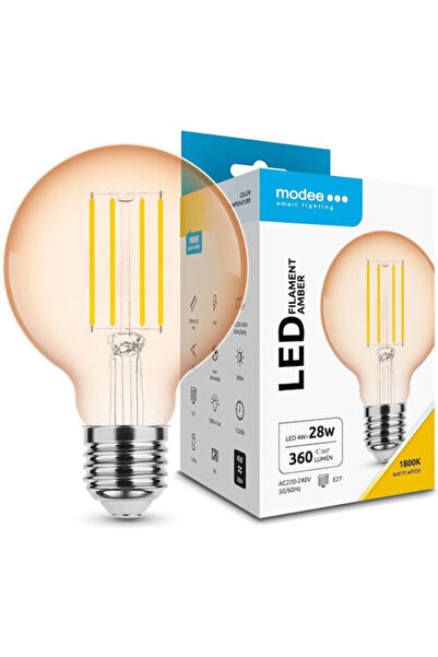 Other Modee Lighting Λάμπα LED 4W 120mm για ντουί E27 και σχήμα G80 Θερμό Λευ...